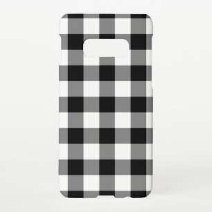 Zwart-wit Gingham Pattern Samsung Galaxy S10E Hoesje