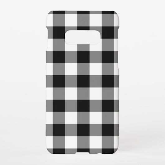 Zwart-wit Gingham Pattern Samsung Galaxy Hoesje (Achterkant)