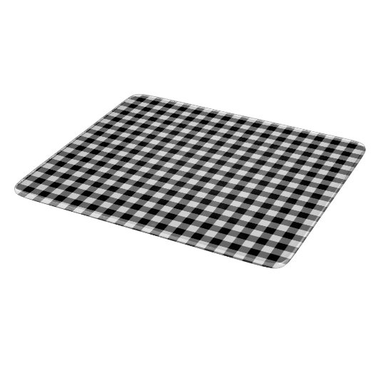 Zwart-wit Gingham Pattern Snijplank (Hoek)