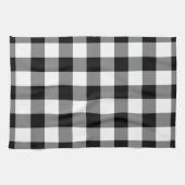 Zwart-wit Gingham Pattern Theedoek (Horizontaal)