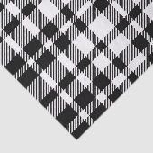 Zwart-wit Gingham Pattern Tissuepapier (Detail)