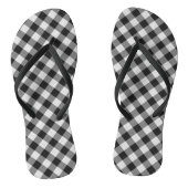 Zwart-wit Gingham Plays Checkered Pattern Teenslippers (Voetbed)