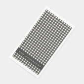 zwart-wit Gingham Pset op persoonlijke titel Servet (Hoek)