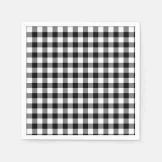 Zwart-wit Gingham Servet