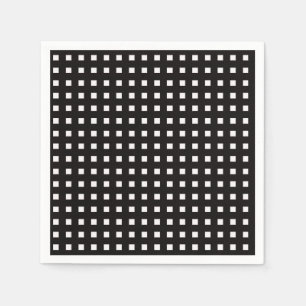 Zwart-wit Gingham servetten