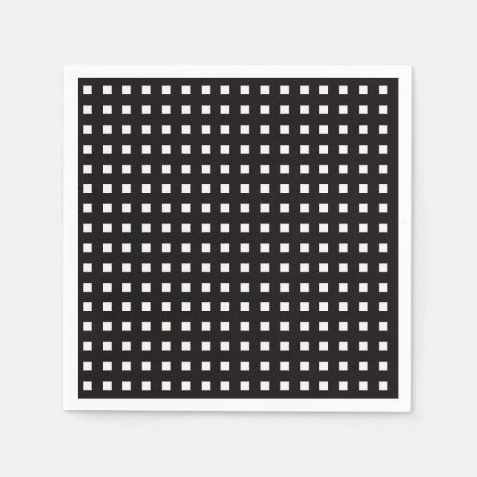 Zwart-wit Gingham servetten (Voorkant)