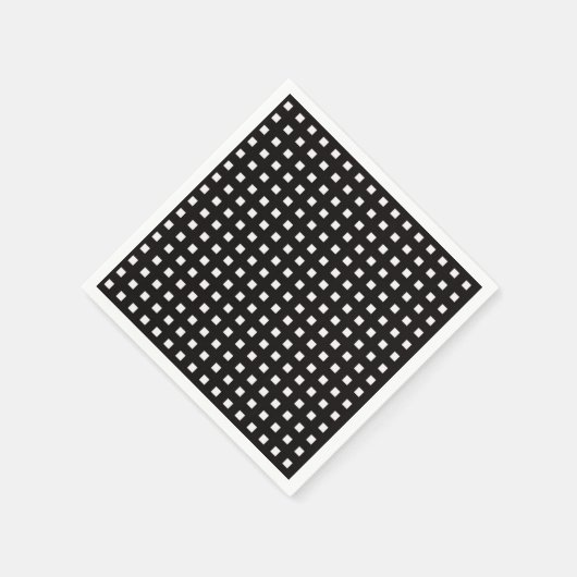 Zwart-wit Gingham servetten (Hoek)
