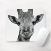 Zwart-wit Giraffe Foto Muismat (Met muis)