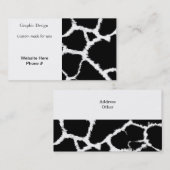 Zwart-wit Giraffe Patroon Visitekaartje (Voorkant / Achterkant)