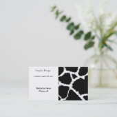 Zwart-wit Giraffe Patroon Visitekaartje (Staand voorkant)
