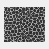 Zwart-wit Giraffeprint Fleece Deken (Voorkant (Horizontaal))