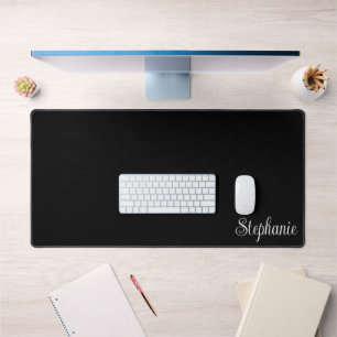 Zwart-wit Girly Moderne Naam Bureaumat