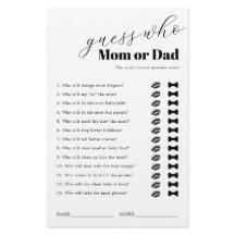 Zwart wit gissen Baby shower spel