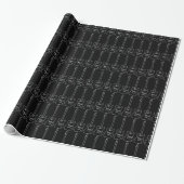 zwart-wit gitaar cadeaupapier (Uitgerold)