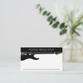 Zwart & Wit Gitaar Trouwlied Verzoek Informatiekaartje (Staand voorkant)