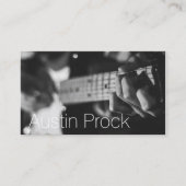 Zwart-wit gitaar Visitekaartje (Voorkant)