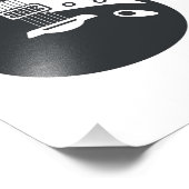 Zwart-wit gitaren foto afdruk (Hoek)