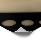 Zwart-wit glad - Poster (Canvas optie) (Hoek)