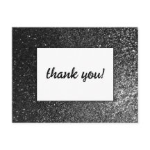 Zwart-wit Glam Chic Modern Wedding Glitter