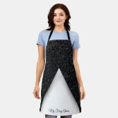 Zwart-wit glamour Schort (Gedragen)