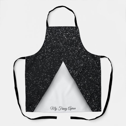 Zwart-wit glamour Schort (Voorkant)
