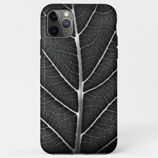 Zwart-Wit Glanzend Blad Close-Up Case-Mate iPhone Case (Achterkant)