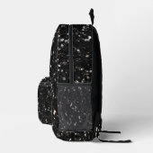 Zwart-wit glanzend glitter glinstert Monogram Bedrukte Rugzak (Rechts)