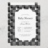 zwart-wit Glen Plaid Checkerboard Kaart (Voorkant / Achterkant)