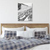 Zwart-wit gletsjer Canvasprint Canvas Afdruk (Insitu (Slaapkamer))