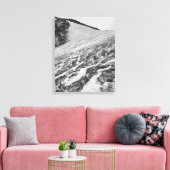Zwart-wit gletsjer Canvasprint Canvas Afdruk (Insitu (Woonkamer))