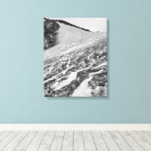 Zwart-wit gletsjer Canvasprint Canvas Afdruk (Insitu (Houten vloer))