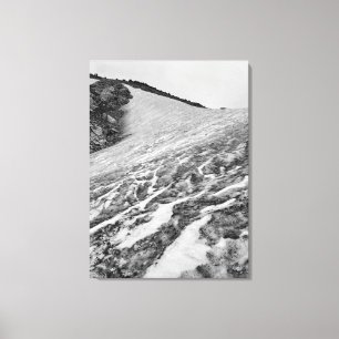 Zwart-wit gletsjer Canvasprint Canvas Afdruk