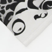 Zwart & Wit Glimlachende Kant Schedel Gotisch Fleece Deken (Hoek)