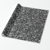 Zwart-wit Glitter Cadeaupapier (Uitgerold)
