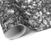 Zwart-wit Glitter Cadeaupapier (Rol Hoek)