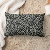 Zwart Wit Glitter Luipaard Patroon Moderne Cheetah Kussen (Deken)