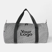 Zwart-wit Glitter Luxury Business Logo Plunjezak (Achterkant)