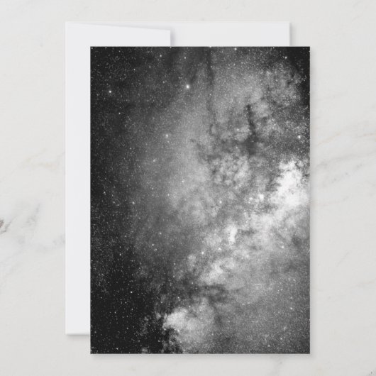 Zwart-wit Glitter Ombre Sweet 16 Uitnodiging (Achterkant)