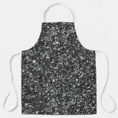 Zwart-wit Glitter Schort (Voorkant)