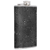 Zwart-wit glitterachtige luxe achtergrond heupfles (Rechts)