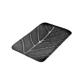 Zwart-wit gloeiend blad close-up badmat (Gekanteld)
