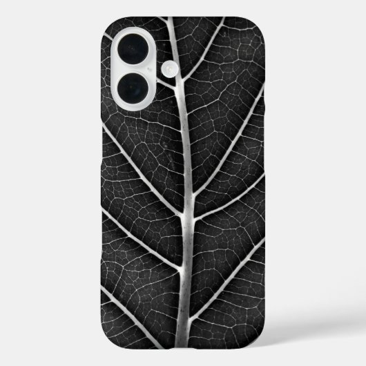 Zwart-wit gloeiend blad close-up Case-Mate iPhone case (Achterkant)