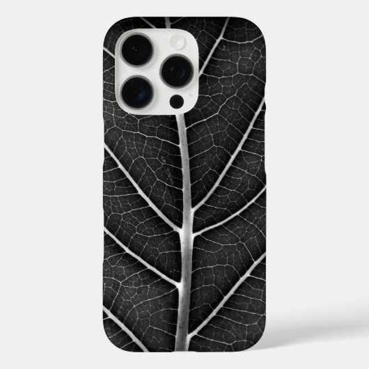 Zwart-wit gloeiend blad close-up Case-Mate iPhone case (Achterkant)