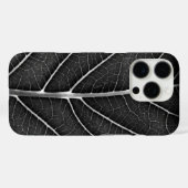 Zwart-wit gloeiend blad close-up Case-Mate iPhone case (Achterkant (horizontaal))