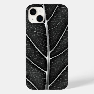 Zwart-wit gloeiend blad close-up Case-Mate iPhone 14 plus hoesje