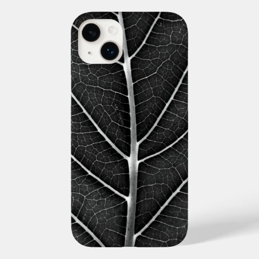 Zwart-wit gloeiend blad close-up Case-Mate iPhone case (Achterkant)