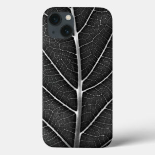 Zwart-wit gloeiend blad close-up Case-Mate iPhone case
