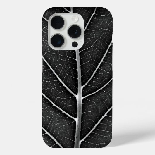 Zwart-wit gloeiend blad close-up Case-Mate iPhone case (Achterkant)