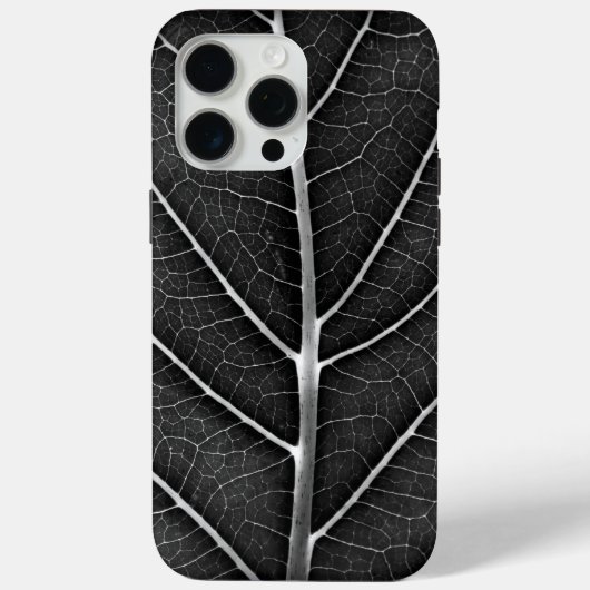 Zwart-wit gloeiend blad close-up Case-Mate iPhone case (Achterkant)
