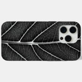 Zwart-wit gloeiend blad close-up Case-Mate iPhone case (Achterkant (horizontaal))